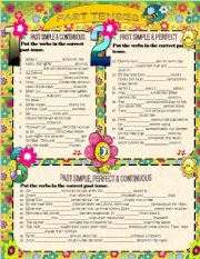 English Worksheet: past tenses 