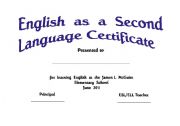 English Worksheet: ESL Certificate