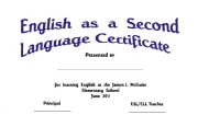 English worksheet: ESL Certificate