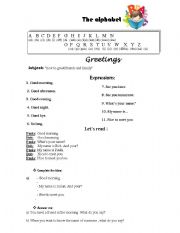 English Worksheet: The Alphabet