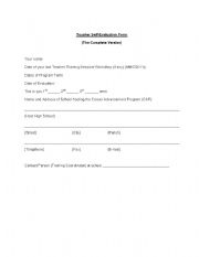 Teacher Evaluation Form