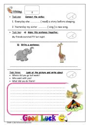 English Worksheet: Writing Test