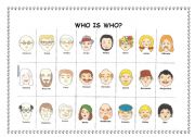 English Worksheet: WHO IS WHO? (2/2)