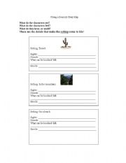 English Worksheet: Using a sensory map