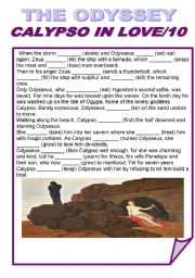 English Worksheet: THE ODYSSEY/CALYPSO IN LOVE/10/SIMPLE PAST