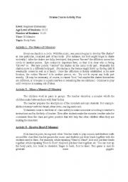 English Worksheet: Drama Activity for English Lessons