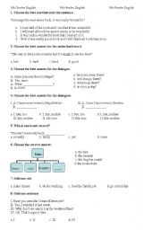 Test for 8th Grades