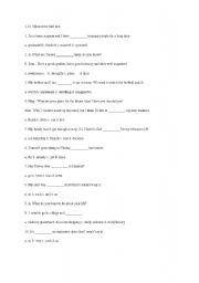 English Worksheet: Grammar Test