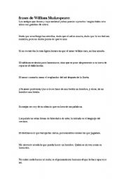 English Worksheet: Sheaskeaspere