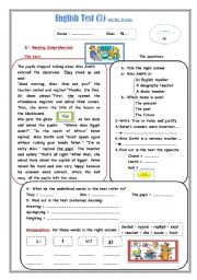 English Worksheet: English Test