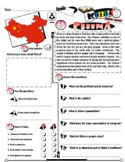 English Worksheet: RC Series_Level 01_Country Edition_63 China (Editable)