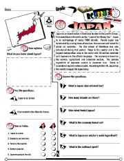 English Worksheet: RC Series_Level 01_Country Edition_64 Japan (Fully Editable)