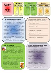 Verb Be - ESL worksheet by tiempos85