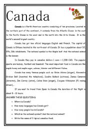 English Worksheet: Canada