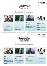 English Worksheet: EUROVISION SONG CONTEST 2011 (SPEAKING)