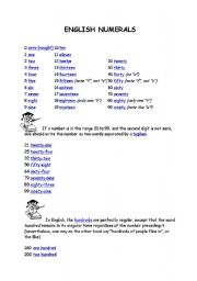 English worksheet: english numbers