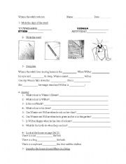 English Worksheet: Winnie the witch test