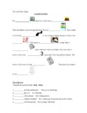 English Worksheet: The Last Photo