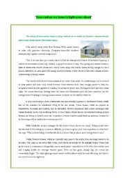 English Worksheet: DREAM HOUSE PLANNED FOR THE FUTURE - ECO FRIENDLY