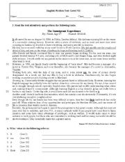 English Worksheet: Test 