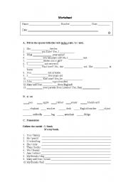 English worksheet: worksheet