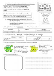 English Worksheet: Have got 