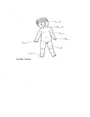 English Worksheet: Parts of the body 