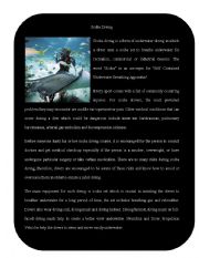English Worksheet: Extreme Sport 5 ( Scuba Diving)