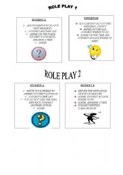 English Worksheet: ROLE PLAY CARDS MAKING SUGGESTIONS