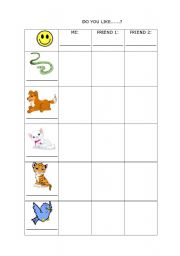 English Worksheet: Do you like...?