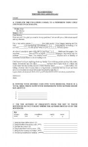 English worksheet: An e-mail