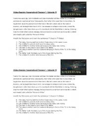 English worksheet: Movie activity Supernatural