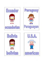 English Worksheet: Countries and Nationalities part 8