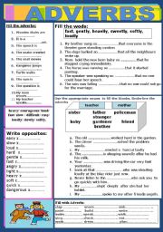 English Worksheet: ADVERBS