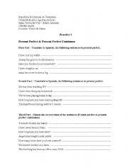 English Worksheet: Present Perfect & Present Perfect Continuos