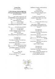 English Worksheet: Lemon Tree: Present Continuous