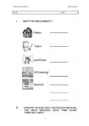 English worksheet: PRIMARY EDUCATION (GRAMMAR AND VOCABULARY)