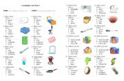 English Worksheet: vocabulary test second grade...