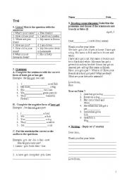 English Worksheet: Have got Test