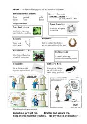 English Worksheet: amulets