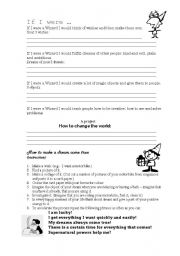 English worksheet: if I were...