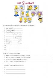 English Worksheet: Family tree