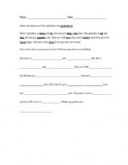 English Worksheet: Describing people 