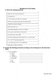English Worksheet: Asking Questions-simple present