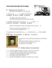 English worksheet: Patrick Stump Spotlight Worksheet