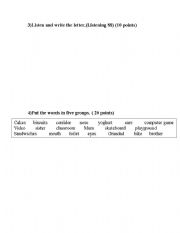 English Worksheet: exam