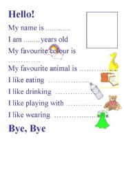 English Worksheet: Hello! Its me!