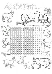 English Worksheet: At the farm