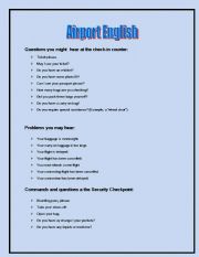 English Worksheet: Airport English