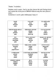 English Worksheet: theatre